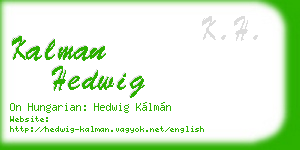 kalman hedwig business card